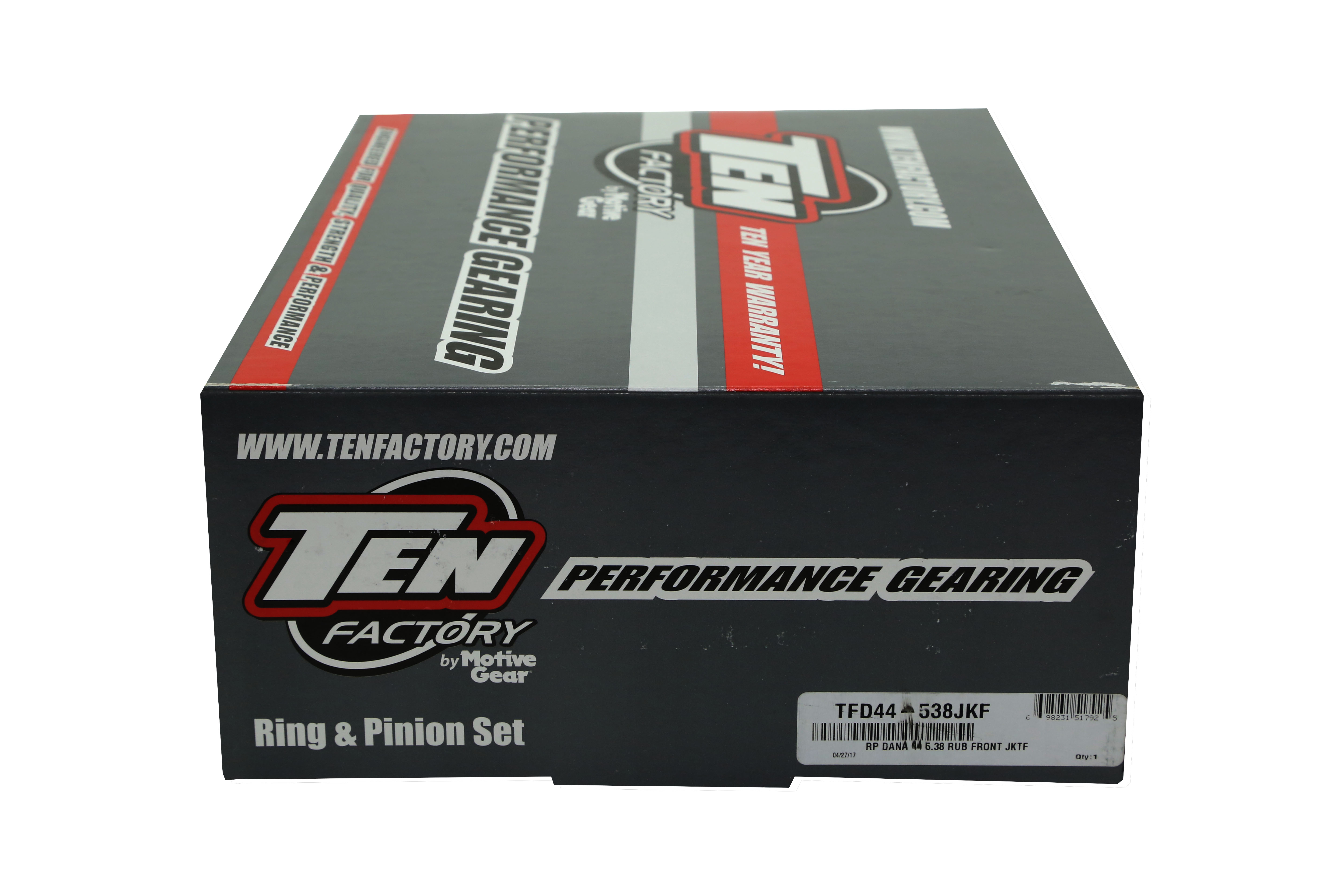 Ten Factory by Motive Gear Dana 44 5.38 Front Ring and Pinion Set  - JK