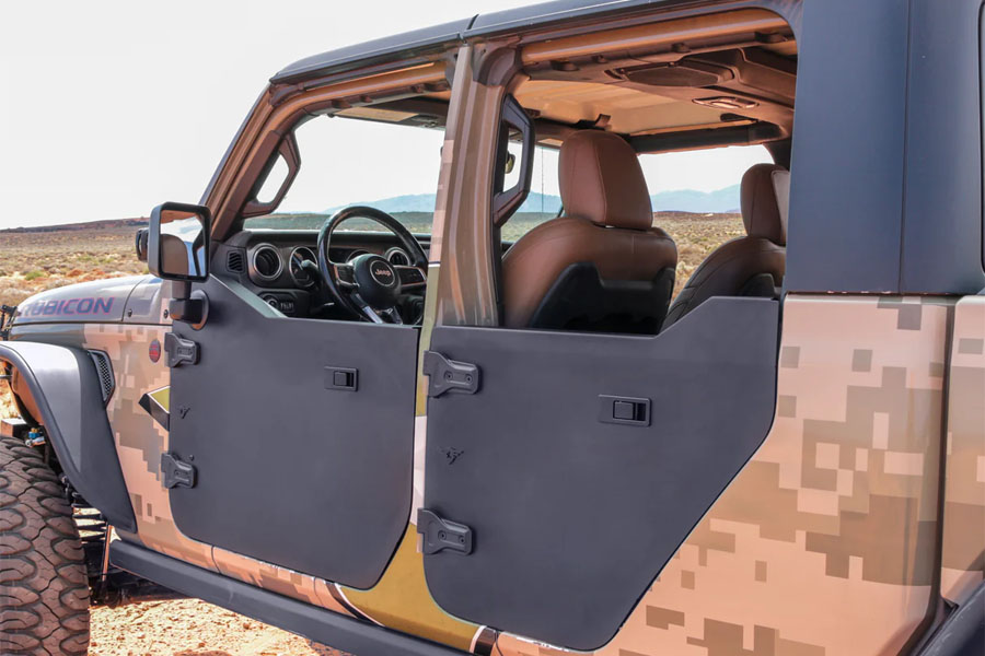Combat Off Road Front Full Metal Jacket Half Doors, Aluminum - Raw - JT