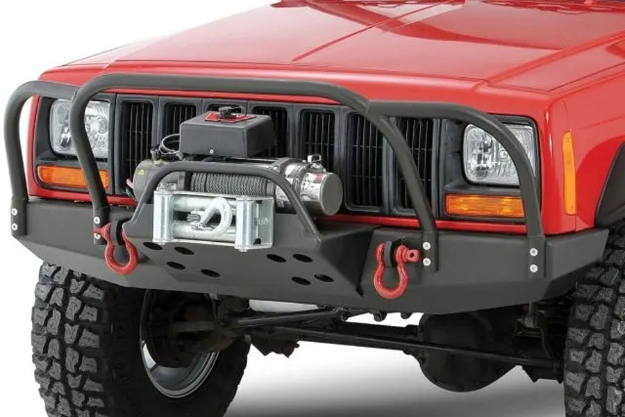 Rock Hard 4x4 Patriot Series Front Bumper Winch Plate w/ Fairlead Mount - XJ/WJ/ZJ