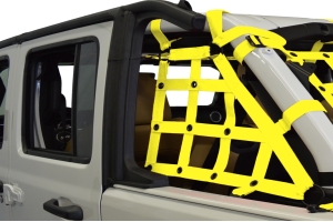 Dirty Dog 4x4 2pc Cargo side only Netting Kit, Yellow - JL 4Dr