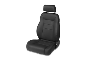 Bestop Trailmax II Pro Front Seat, Driver Side - All Vinyl, Black Crush - CJ7/TJ/YJ