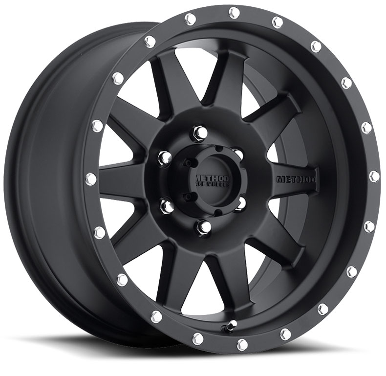 Method Race Wheels Standard Series Wheel 17x9 5x5 12mm Offset Matte Black - JT/JL/JK