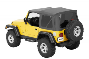 Bestop Supertop NX Soft Top Windows, No Doors, Grey Twill - JK 2DR