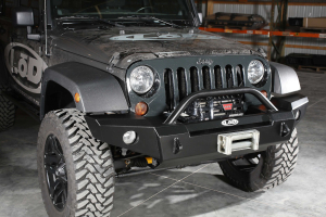 LOD Signature Series Full Width Front Bumper w/Bull Bar Black Powder Coated - JK
