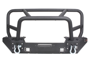 Fishbone Offroad Front Winch Bumper w/ Full Grille Guard  - JK 
