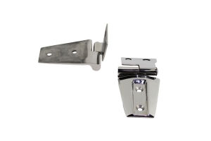 Kentrol Hood Hinge Set - Polished Silver  - JK 