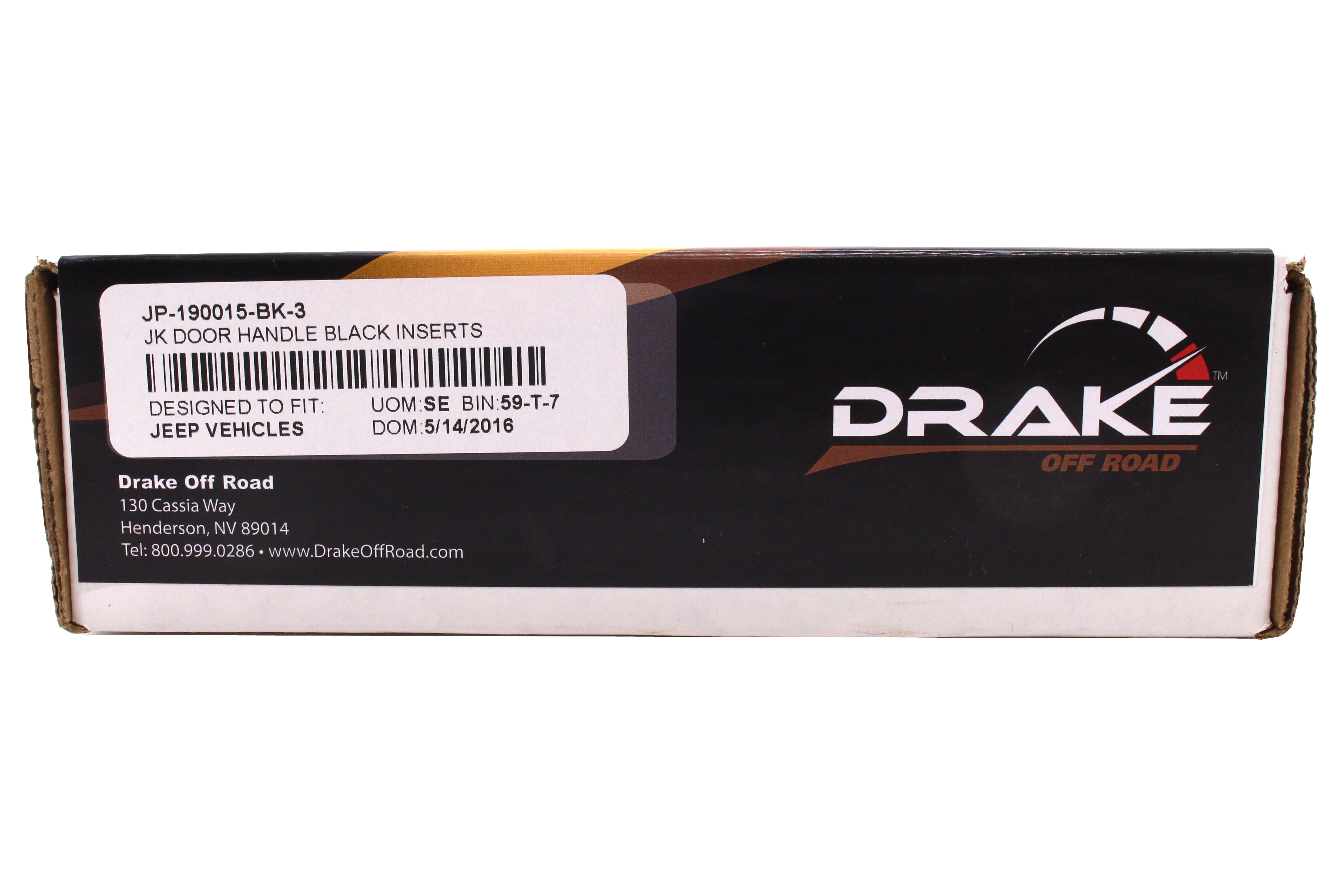Drake Off Road Door Handle Inserts Black - JK 2dr