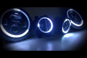 Quake LED Tempest Series 7in HD RGB Headlight/Fog Light Kit - JK/TJ