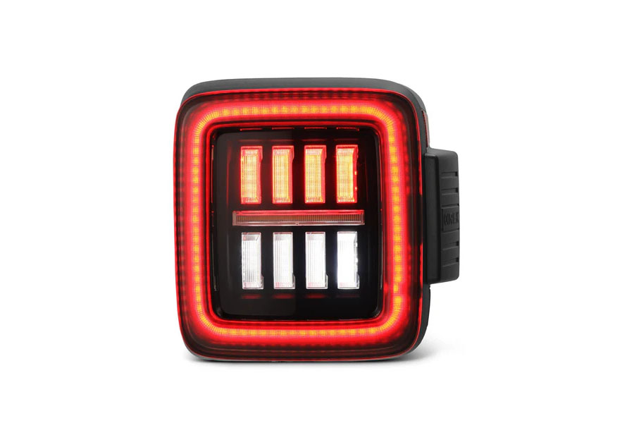AlphaRex NOVA-Series Prismatic LED Tail Lights, Black-Red - JL