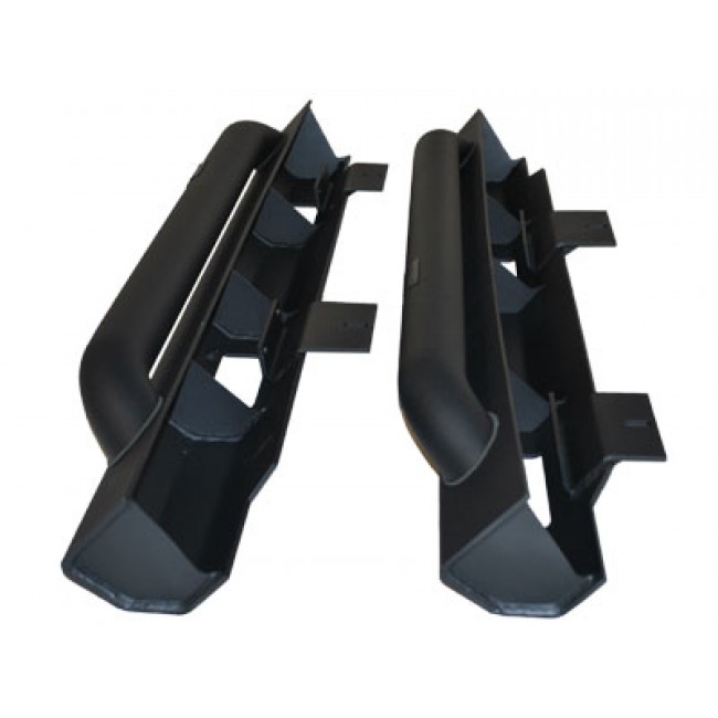 MBRP Rock Rail Kit, Black Coated - JK 2DR