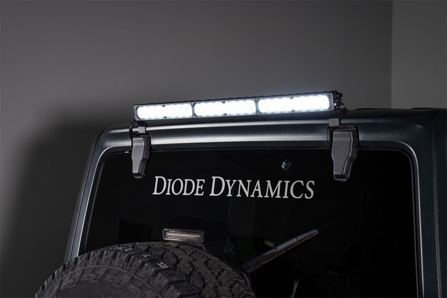 Diode Dynamics Rear Hardtop SS30 Sport LED Light Bar Bracket Kit, White Flood - JL