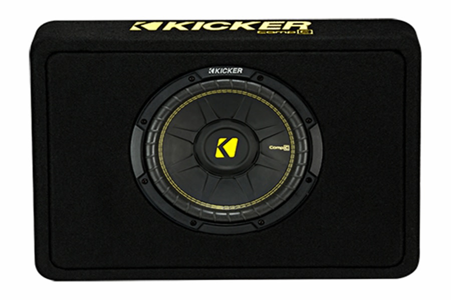 Kicker 10in CompC 4 Ohm Subwoofer Enclosure 