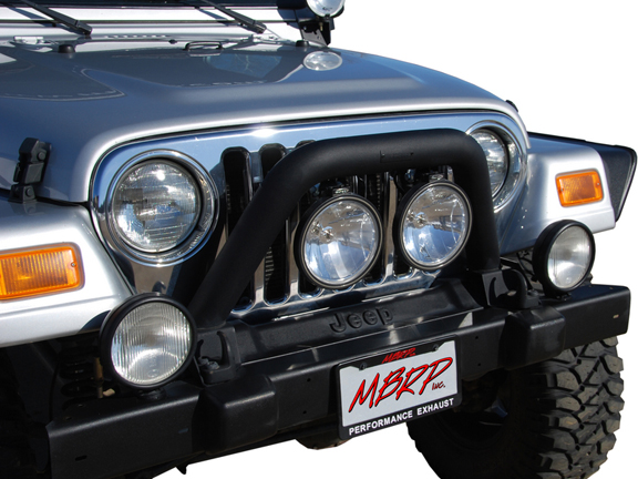 MBRP Front Light Bar/Grill Guard System Black Coated - TJ/LJ
