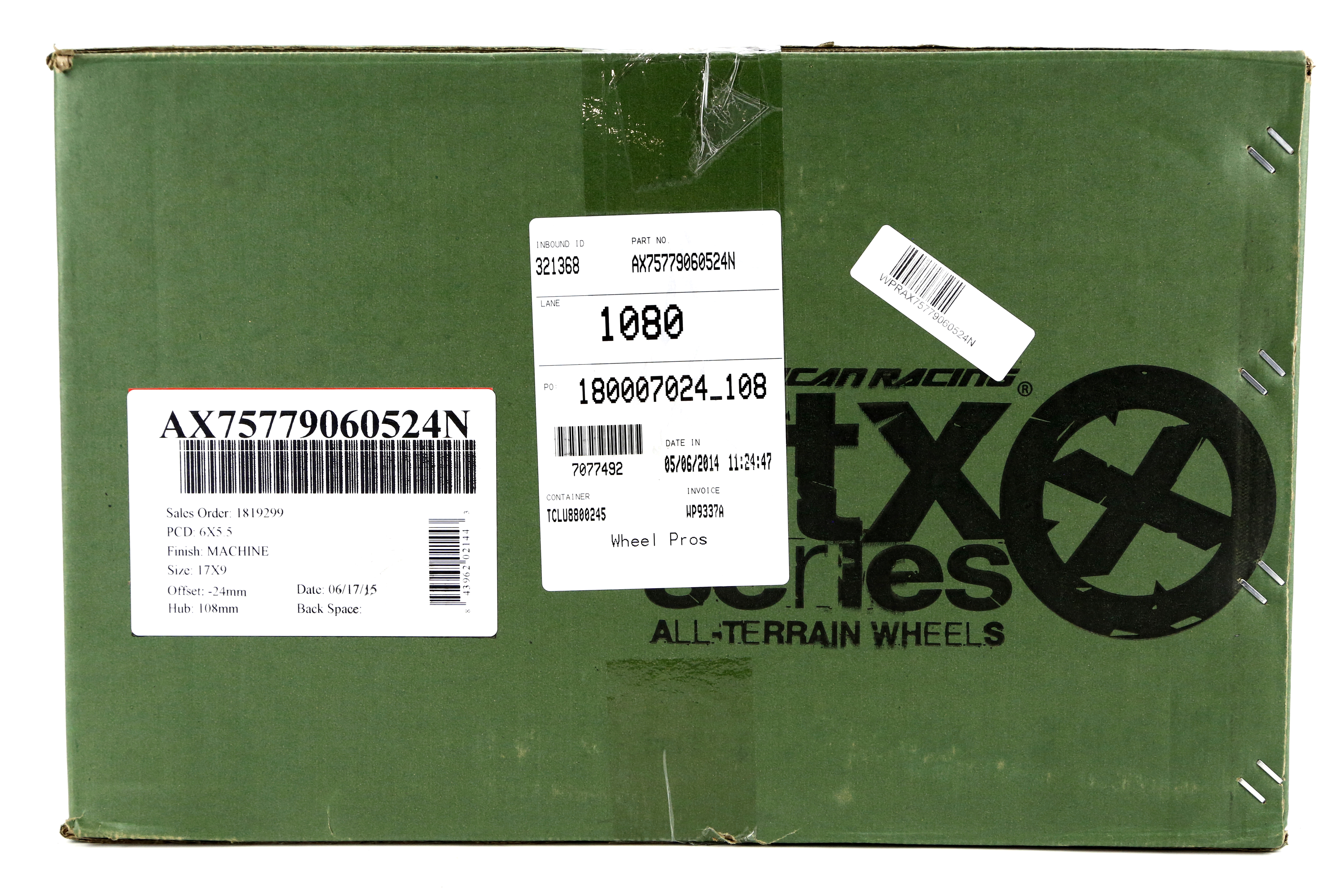 ATX Wheels AX757 17 x 9in Machined Silver Wheel