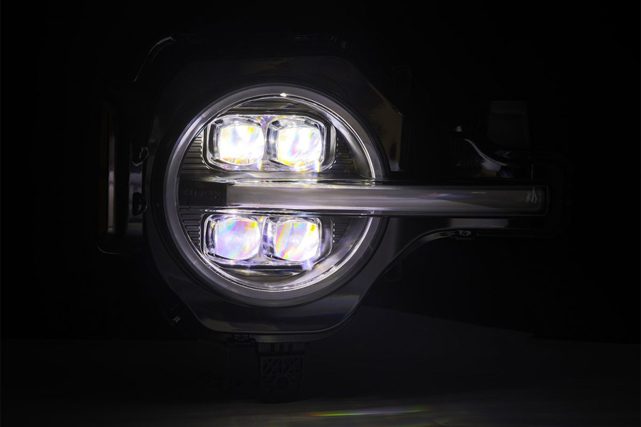 AlphaRex NOVA-Series LED Projector Headlights, Pair - Black - Bronco 2021+