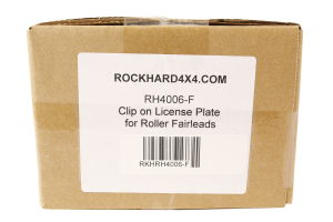 Rock Hard 4x4 Fairlead License Plate Bracket w/Theft Prevention Cable Black