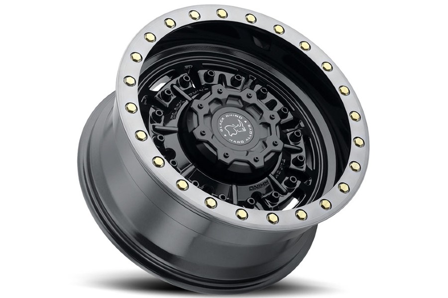 Black Rhino Abrams Wheel, 17x8.5 6x139 - Gloss Gunblack w/ Machined Dark Tint Lip - Ford Bronco