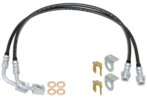 RockJock Front Braided Brake Hose Kit - 35in Long - JK 2014+