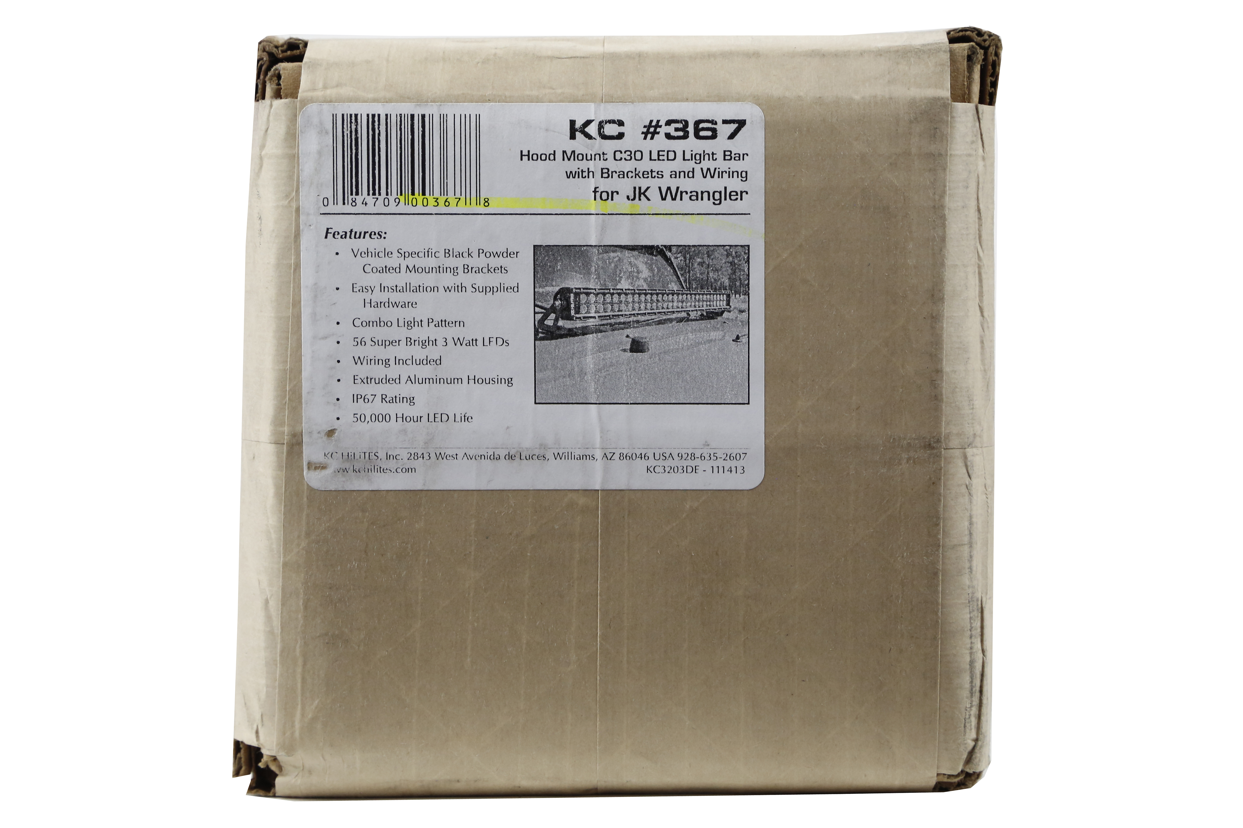 KC HiLiTES C30 LED Bar and Hood Mount  - JK