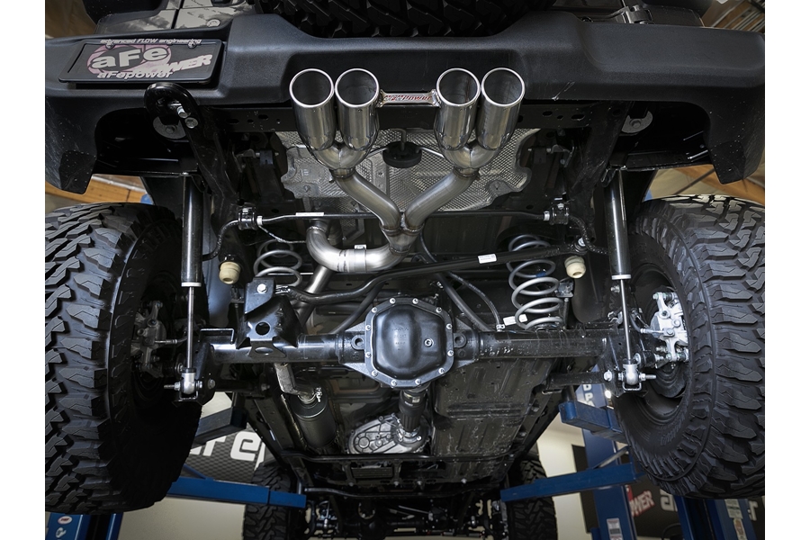aFe POWER Rebel Series 2.5in Cat-Back Exhaust System - Polished Tips - JL 4DR 3.6L