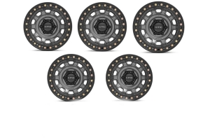 KMC Wheels KM236 Tank Beadlock Wheel Package (-38mm Anthracite) - JT/JL/JK