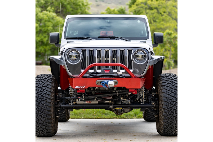 Savvy Offroad Krawler Lite Aluminum Front Bumper w/ Hoop - Bare - JT/JL