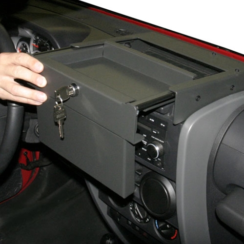 Tuffy Security Wrangler Flip-n-Lock Stereo Cover & Tray - JK 2007-10