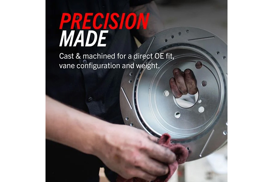 Power Stop Front Evolution Drilled, Slotted & Zinc Plated Rotors - JT/JL