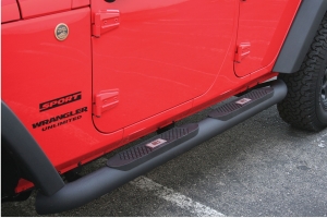 Aries Big Step Round Side Bars  - JK 4 DR