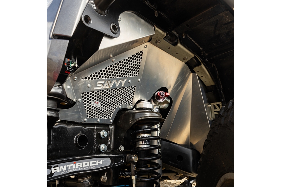 Savvy Offroad High Clearance Vented Aluminum Front Inner Fenders - Bare - JK