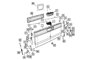 Mopar OEM Tailgate Hinge Bracket - JT