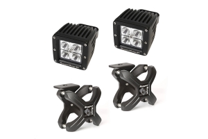 Rugged Ridge Large X-Clamp/Square LED Light Kit, Black