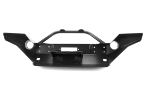 Rock Hard 4x4 Patriot Series Full Width Front Bumper w/Lowered Winch Plate Black - JK