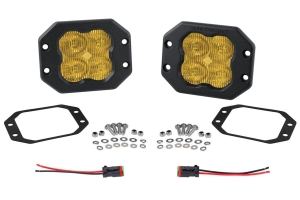 Diode Dynamics SS3 Pro Flush Mount LED Pods, ABL Yellow - SAE Fog