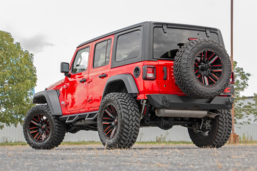 Rough Country Rear Trail Bumper w/ Tire Carrier  - JL