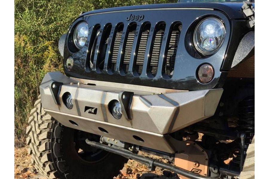 Motobilt The Hammer Series Front Bumper w/ Fog Light Holes - Bare Steel  - JK 
