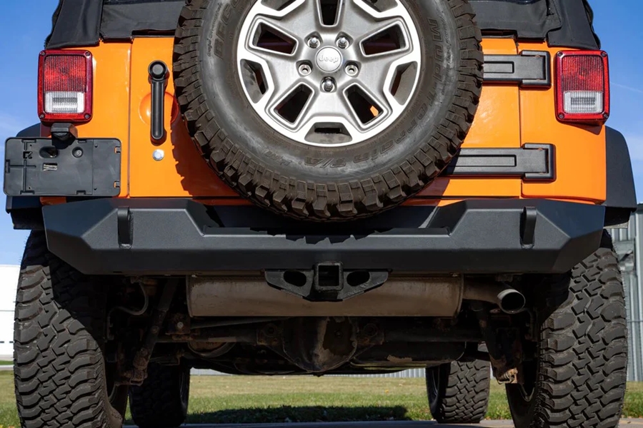 Crawltek Pyro Mid-Width Rear Bumper - Black - JK 