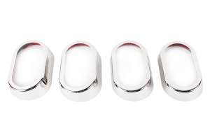 Kentrol 4-Pieces Interior Door Handle Bezels - Polished Silver  - JK 2007-10