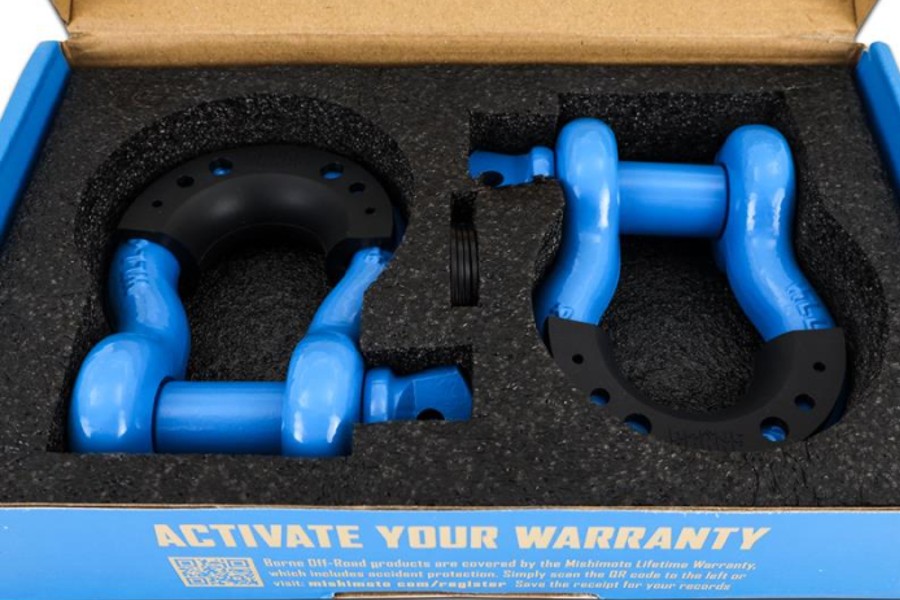 Borne Off-Road 3/4in D-ring Shackle Set of 2, Red