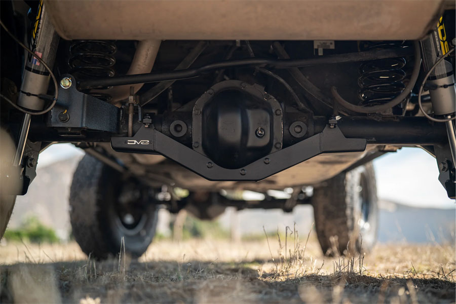 DV8 Offroad Dana 44 Rear Differential Skid Plate - Black - JK