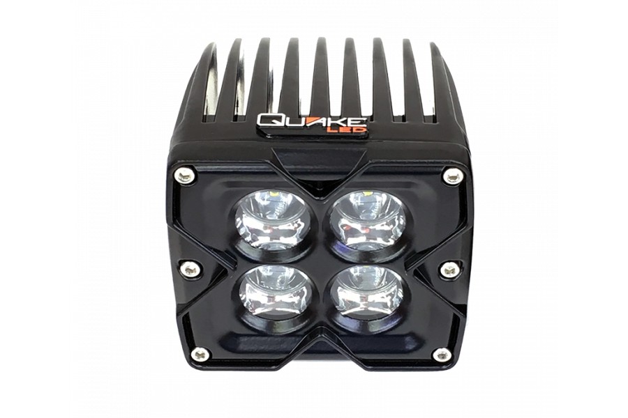 Quake LED 3in 20W  Flood  Reflector Work Light w/RGB Accent - Single