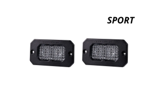 Diode Dynamics SS2 Sport Flush Mount LED Pods - White/White Flood 