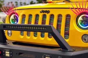 Oracle Lighting 7in High Powered LED Headlights (Pair) - Black Bezel - Dynamic ColorSHIFT - JT/JL