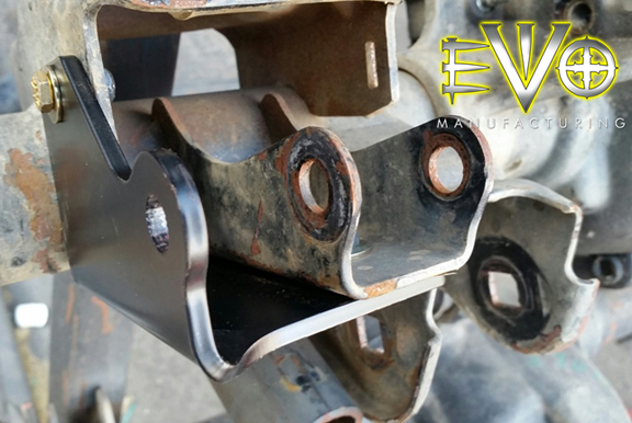 EVO Manufacturing Shock Relocation Brackets Front - JK
