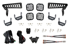 Diode Dynamics SS3 Pro Cowl LED Bracket Kit w/ LED Lights - White  - JT/JL