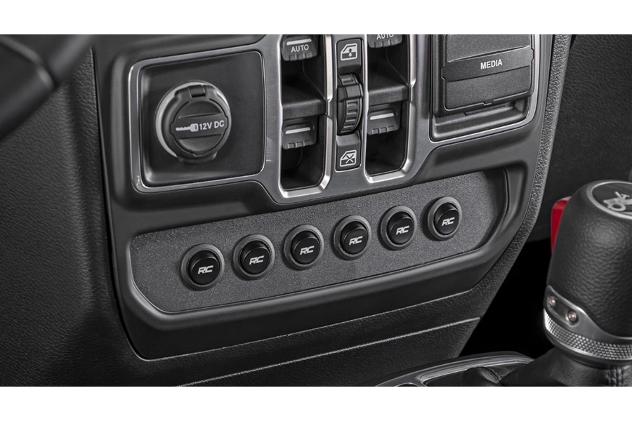 Rough Country MLC-6 Multiple Light Controller Mount Kit - Lower Dash - JT/JL Non-Rubicon