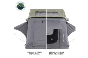 Overland Vehicle Systems Nomadic 3 Extended Roof Top Tent, Gray Body, Green Rainfly