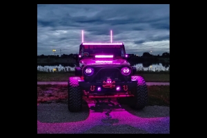 Quake LED 4in Tempest Series RGB Fog Lights, Black - Quad Lock/Interlock Compatible - JK/TJ