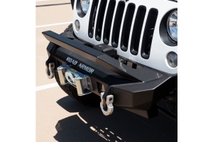 Road Armor Stealth Mid Width Front Winch Bumper w/ Bar Guard - Texture Black  - JK 