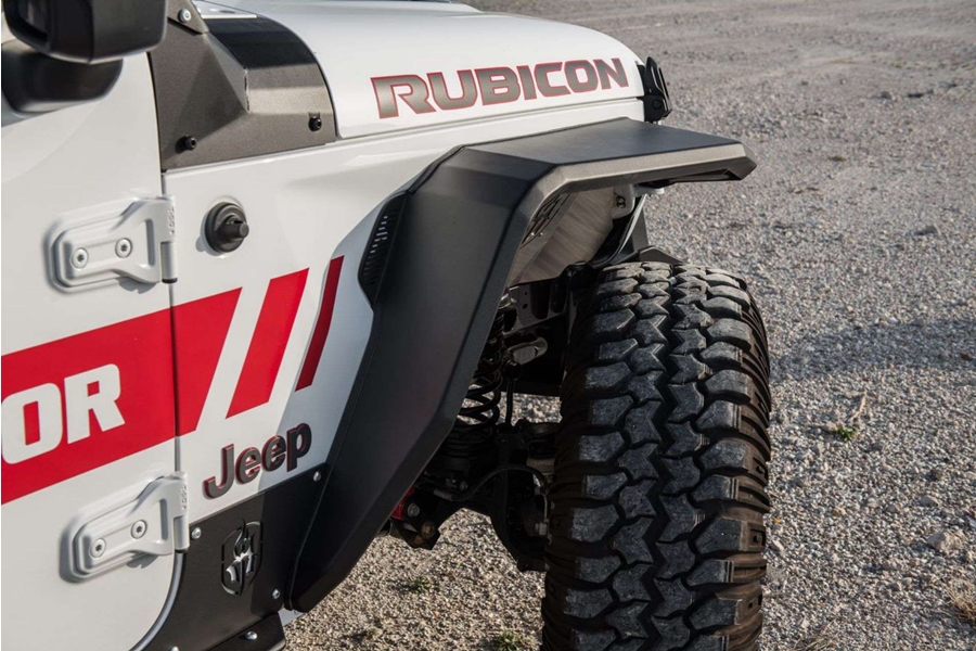Road Armor Stealth Front Fender Flare w/Switchback DRL - JT/JL